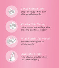 Load image into Gallery viewer, FULLY® Side Shaping Wirefree Bra with Floral Lace - Brjóstahaldari