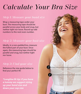 FULLY® Front Close Wirefree Longline Posture Bra with Lace - Brjóstahaldari