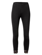 Load image into Gallery viewer, Trofe Leggings With Lace Trim - Black
